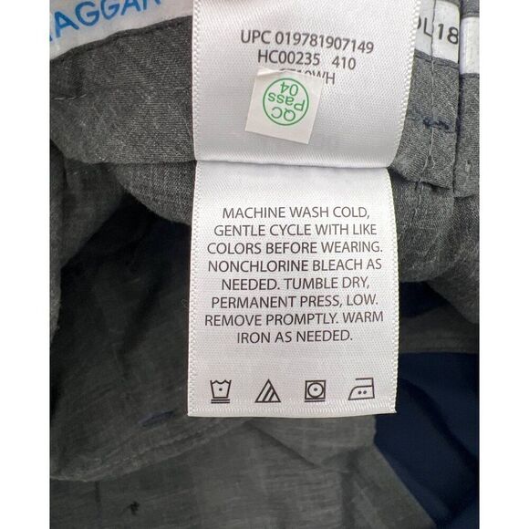 Haggar Cool 18 Pro Navy Gabardine Pants 44W x 26L Classic Fit - Picture 8 of 11